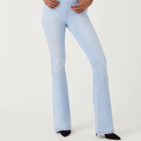 Spanx Flare Jeans, Light Wash - Picture 1 of 6